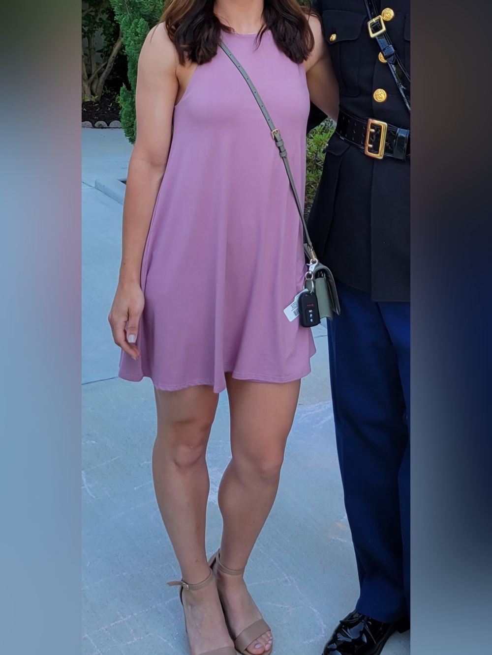 Simple Mauve/Pink Slip Dress, Small